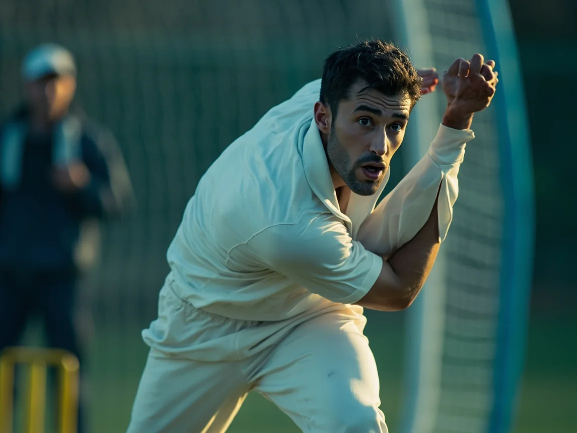 Pace bowler at full stride